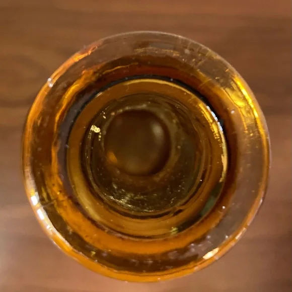 🍀VTG Empoli Amber Glass Genie Bottle - Picture 6 of 6